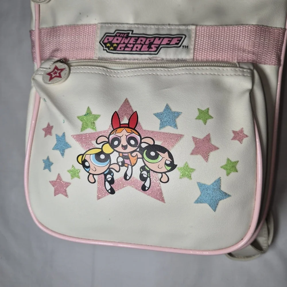 Vintage 2000 Rare Cartoon Network Powerpuff Girls Ivory Backpack
